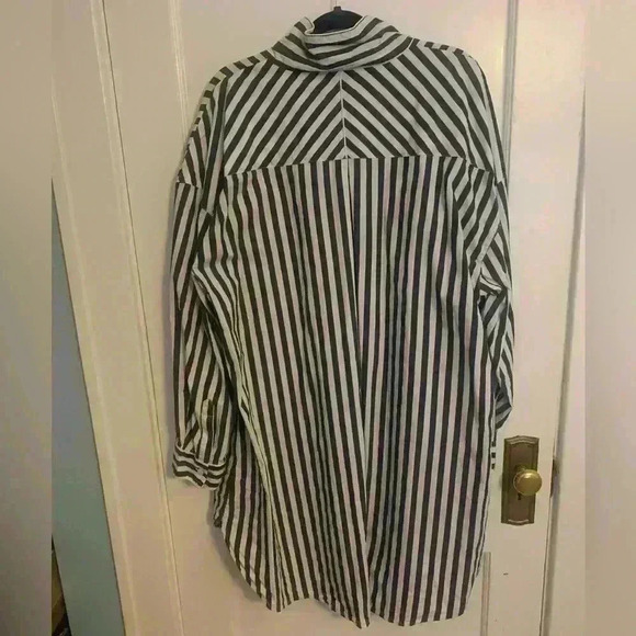 NWT See Rose Go Signature Tunic Shirt Grey & White striped, Womens Plus Size 4x - Picture 11 of 12